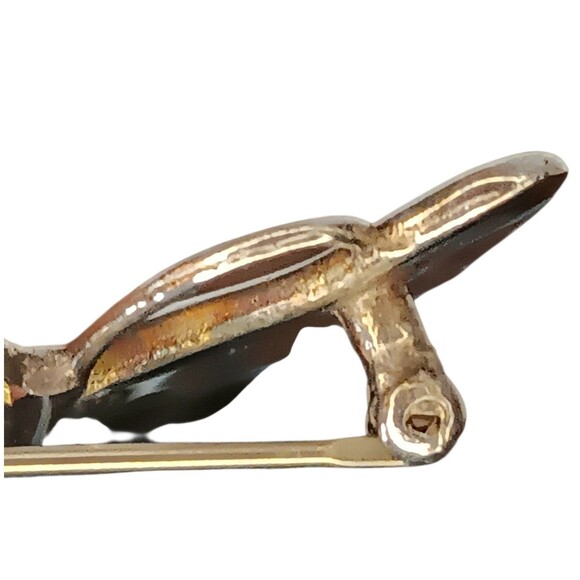 VTG Sterling Silver Butterfly Brooch Pin 3D Design Textured Wings Marked RNS 1x1 - Picture 6 of 10